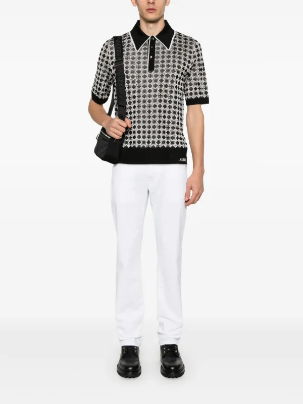 AMIRI MA quad ポロシャツ 正規品 Amiri Ma Quad Cotton Polo Shirt | Saks Fifth Avenue