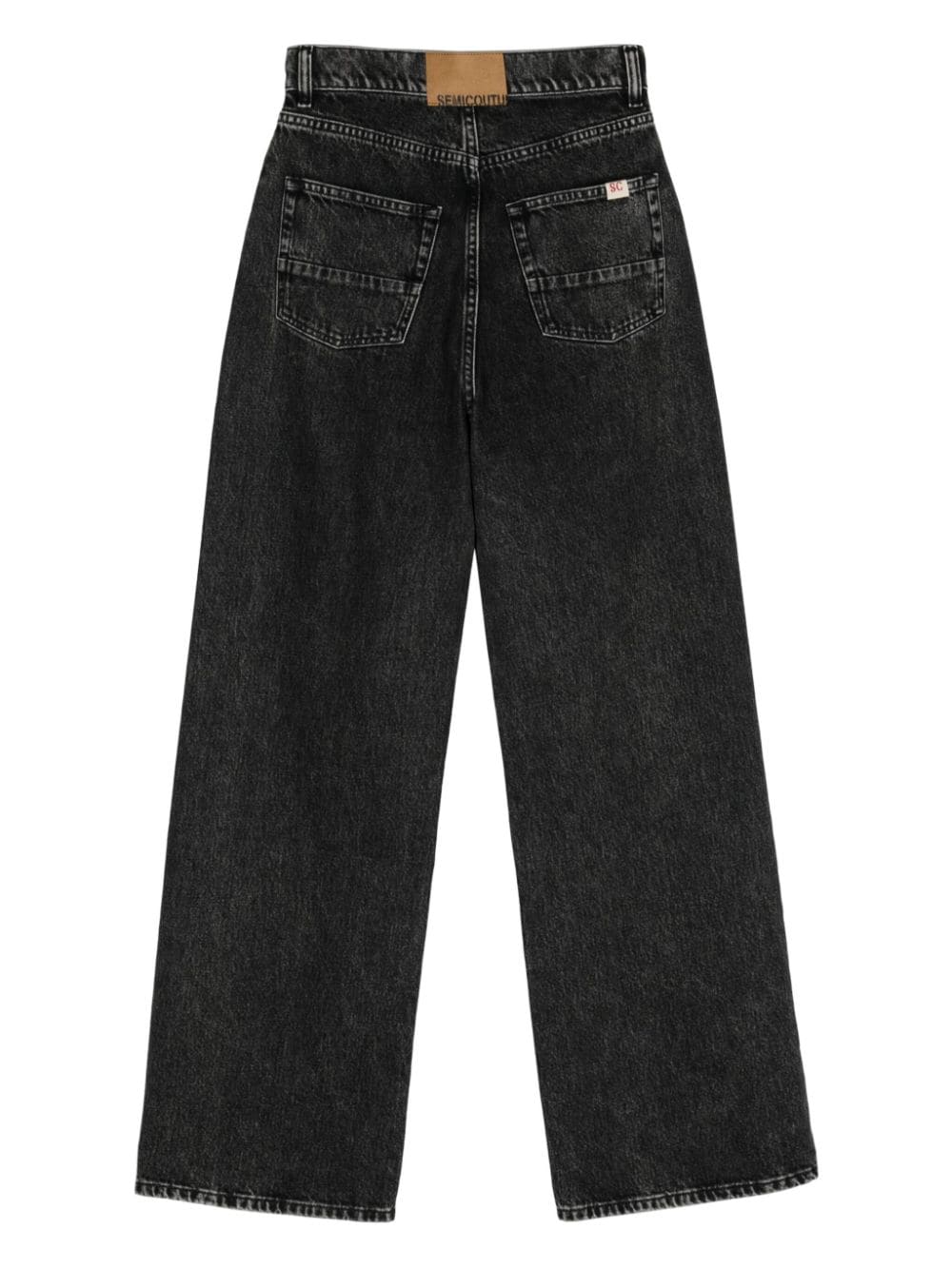 Semicouture Jeans met logopatch - Grijs