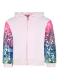 Billieblush sequin-sleeve hoodie - Pink