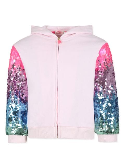 Billieblush sequin-sleeve hoodie