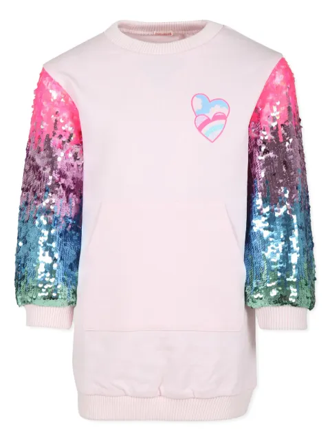 Billieblush sequin-sleeve sweatshirt dress