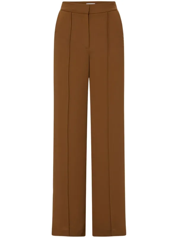 Veronica Beard Edia Tailored Trousers in Brown