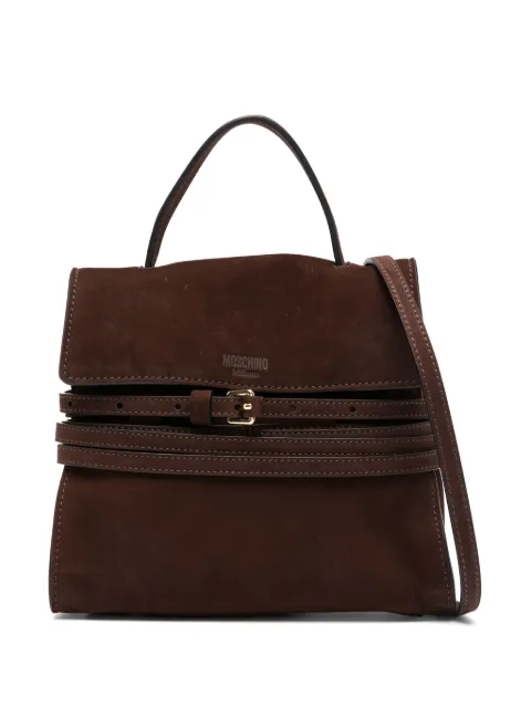Moschino logo-debossed tote bag