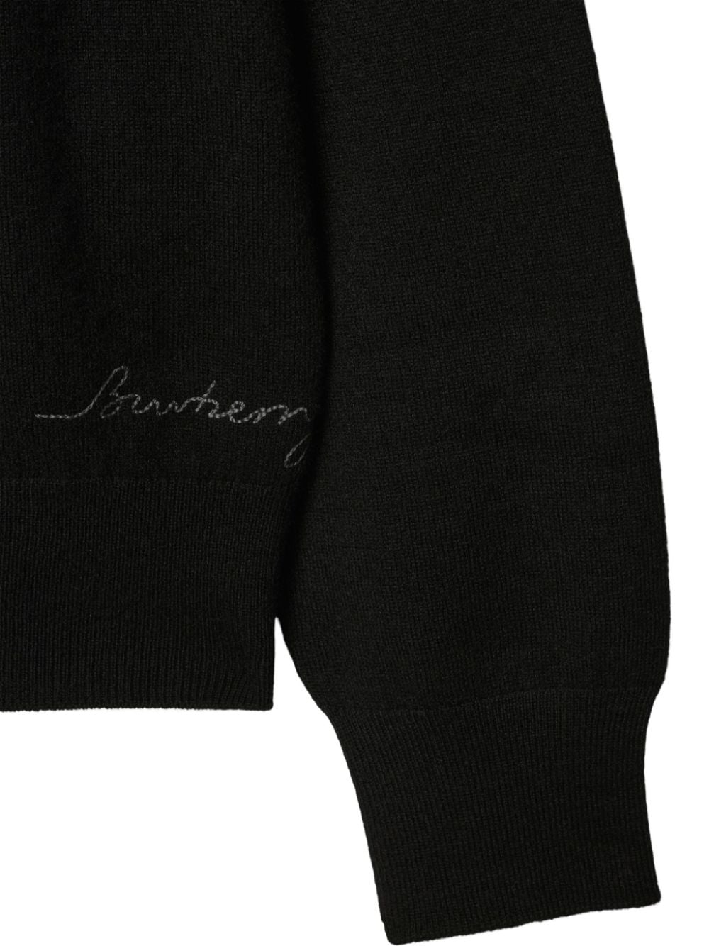 Shop Burberry Cashmere Zip-fastening Hoodie In Black