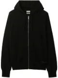 Burberry cashmere zip-fastening hoodie - Black