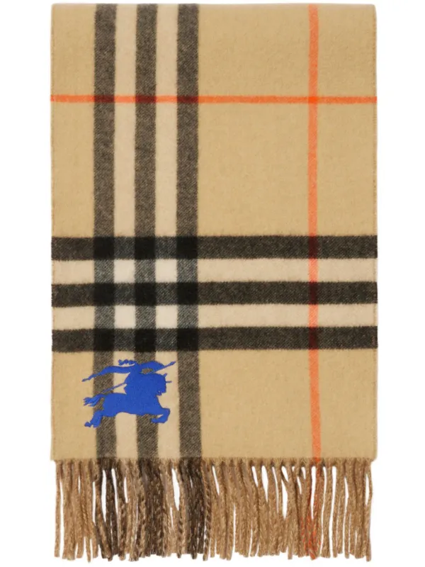 Burberry Reversible Check Cashmere Scarf | Neutrals | FARFETCH