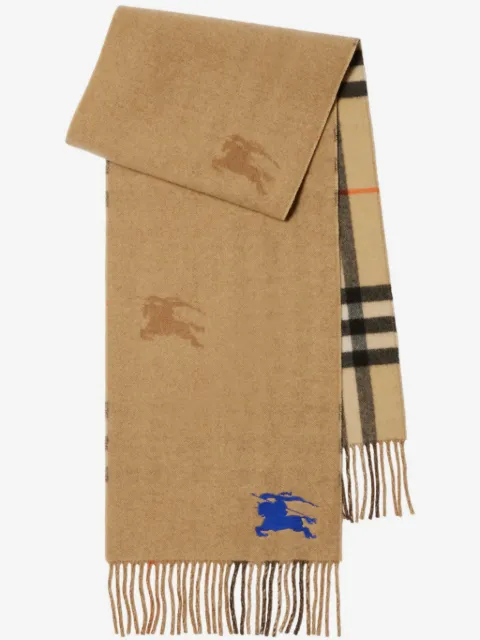 Burberry reversible check cashmere scarf