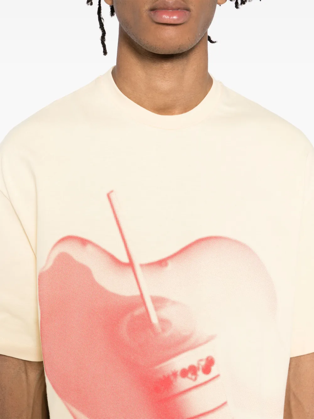 Jil Sander T-shirt met grafische print Geel