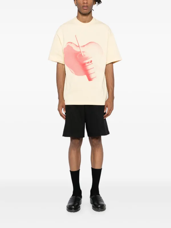 JIL SANDER クラフィックフリントTシャツ J03GC0107 J20118134 JIL SANDER ロゴプリントTシャツ オーバーサイズ コットン (Jil