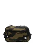 A BATHING APE® mini camouflage print messenger bag - Green