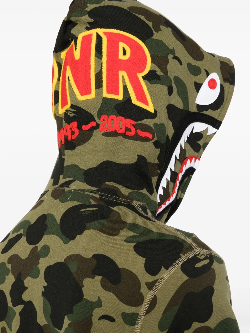 A BATHING APE Katoenen hoodie met logoprint Groen