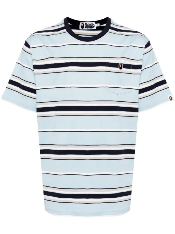 A BATHING APE® ストライプ Tシャツ | ブルー | FARFETCH JP