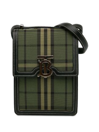 Burberry Pre-Owned 2018-2023 TB チェック ロビン ショルダーバッグ - Farfetch