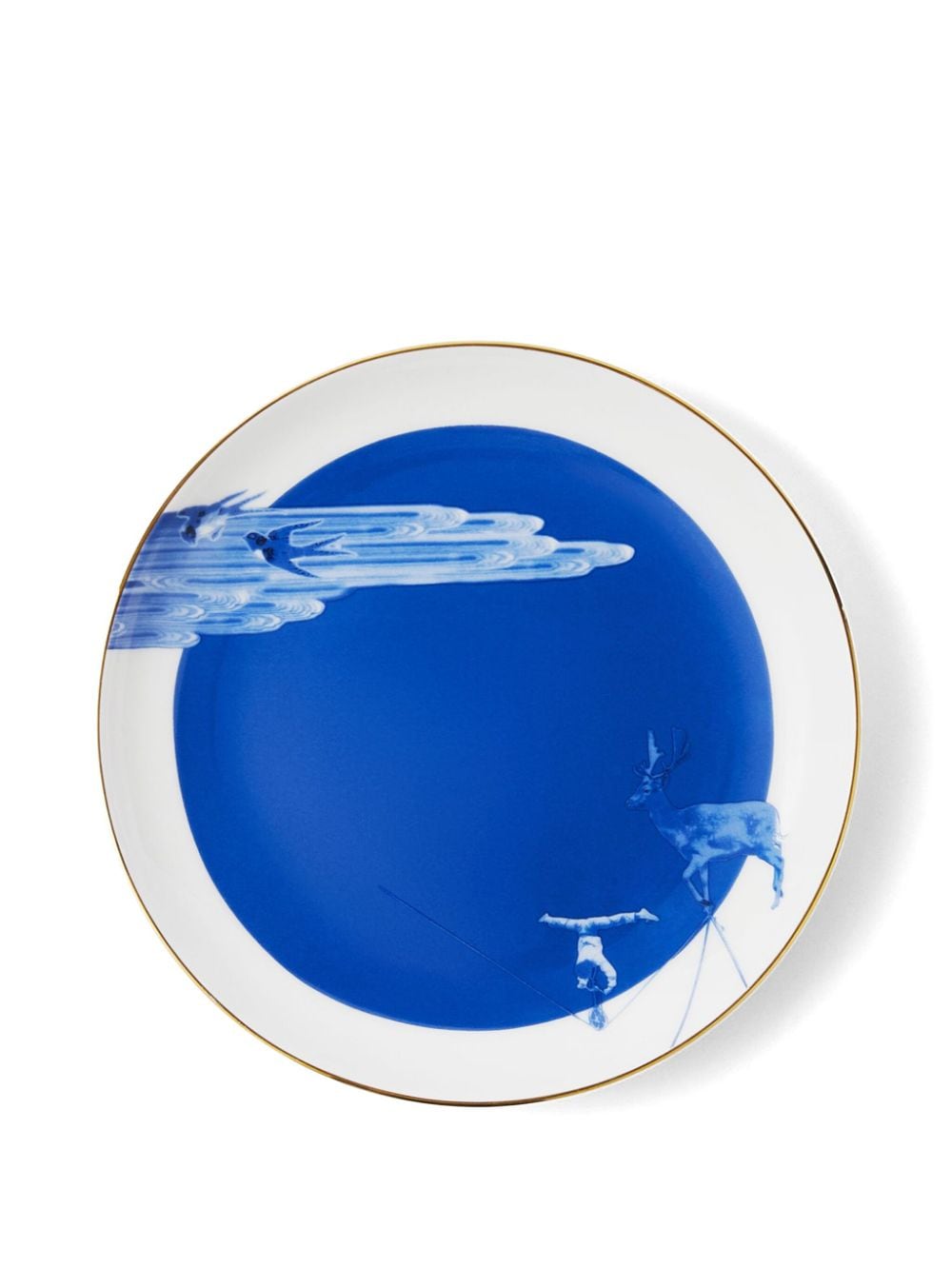 Shop Shanghai Tang X Jacky Tsai Four-piece Dessert Plate Set In Blue