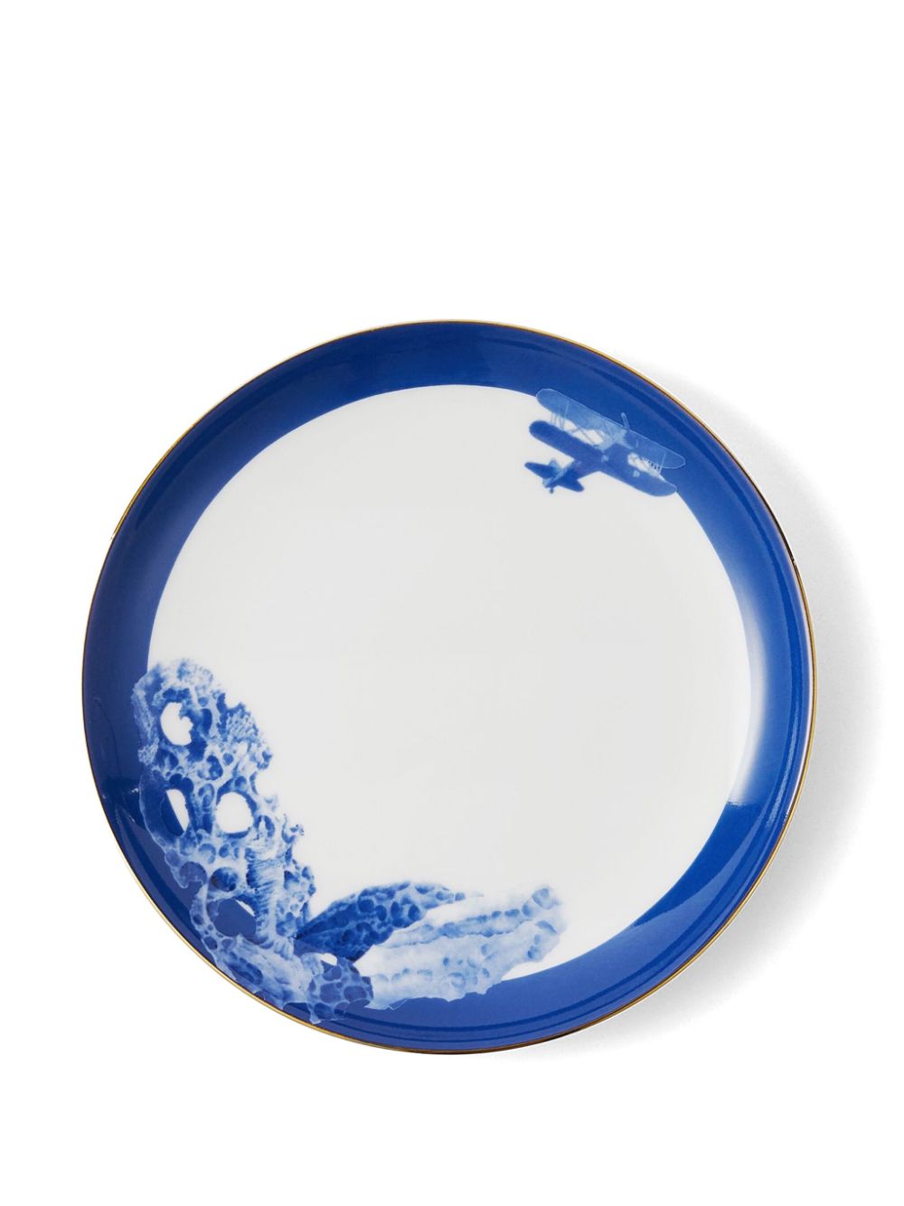 Shop Shanghai Tang X Jacky Tsai Four-piece Dessert Plate Set In Blue