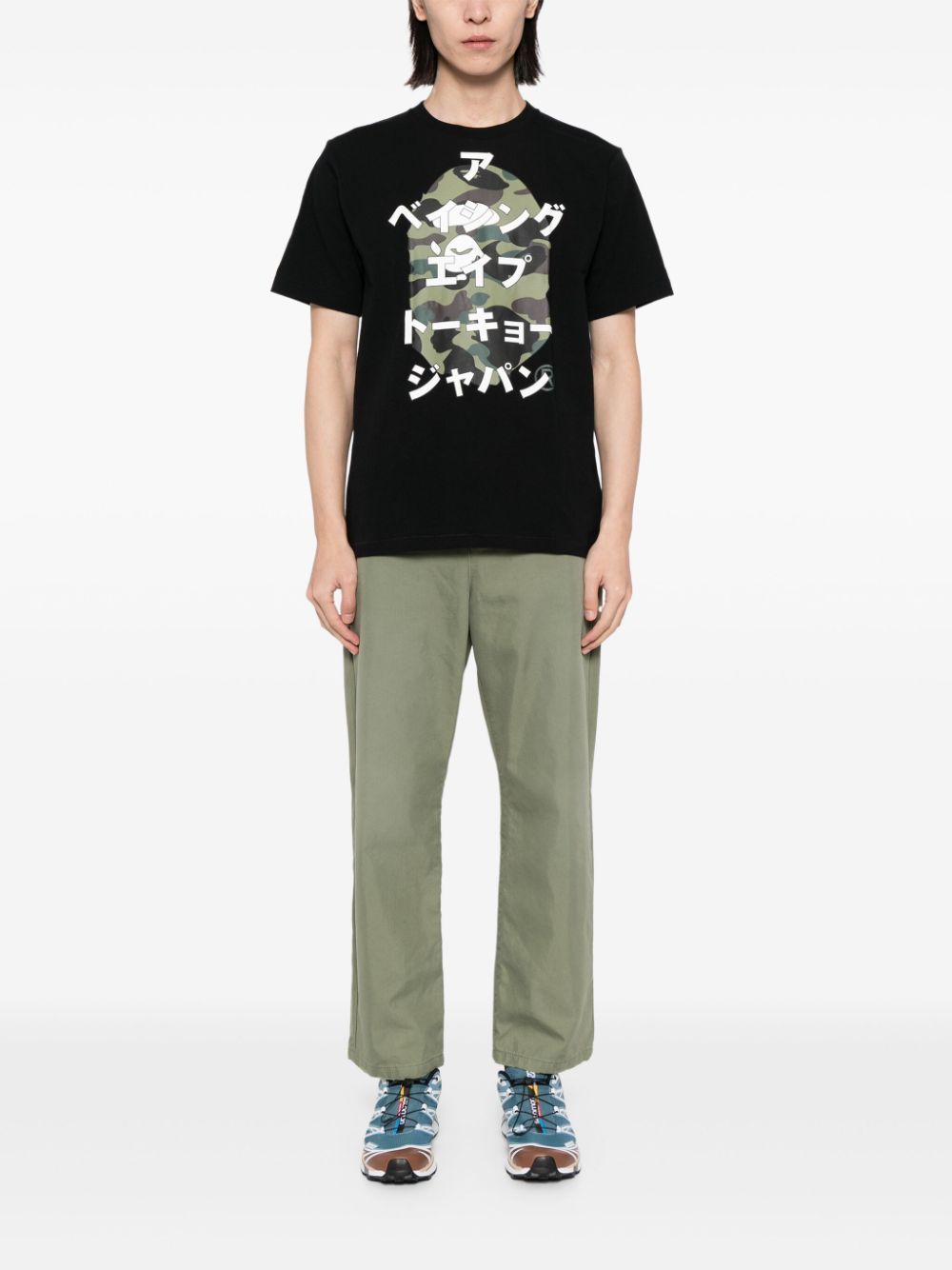 A BATHING APE® T-shirt met print - Zwart