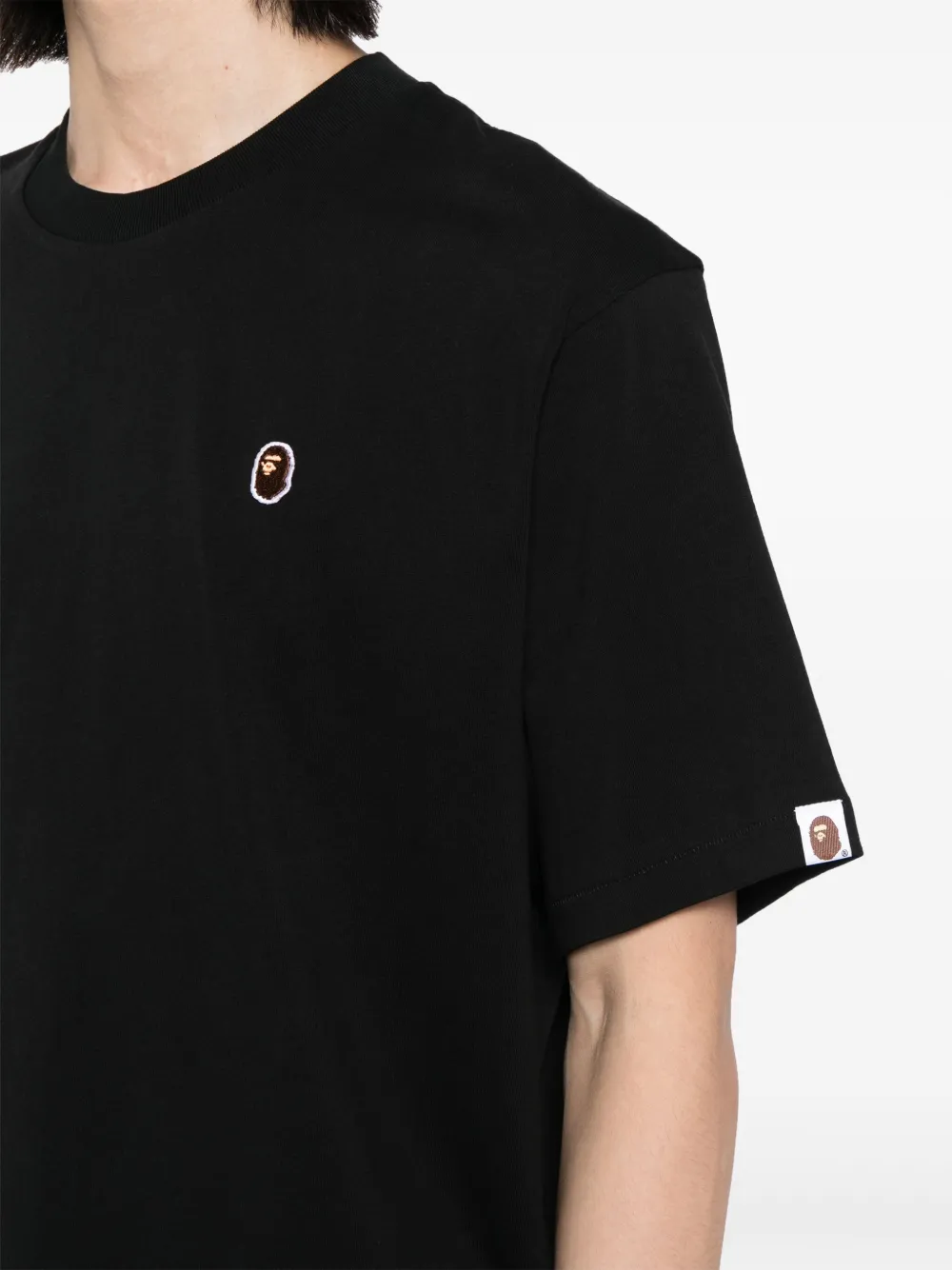 A BATHING APE T-shirt met logo-applicatie Zwart
