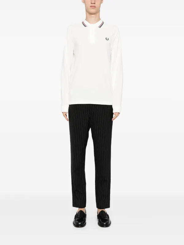 Fred Perry Twin Tipped Polo Shirt | White | FARFETCH IN