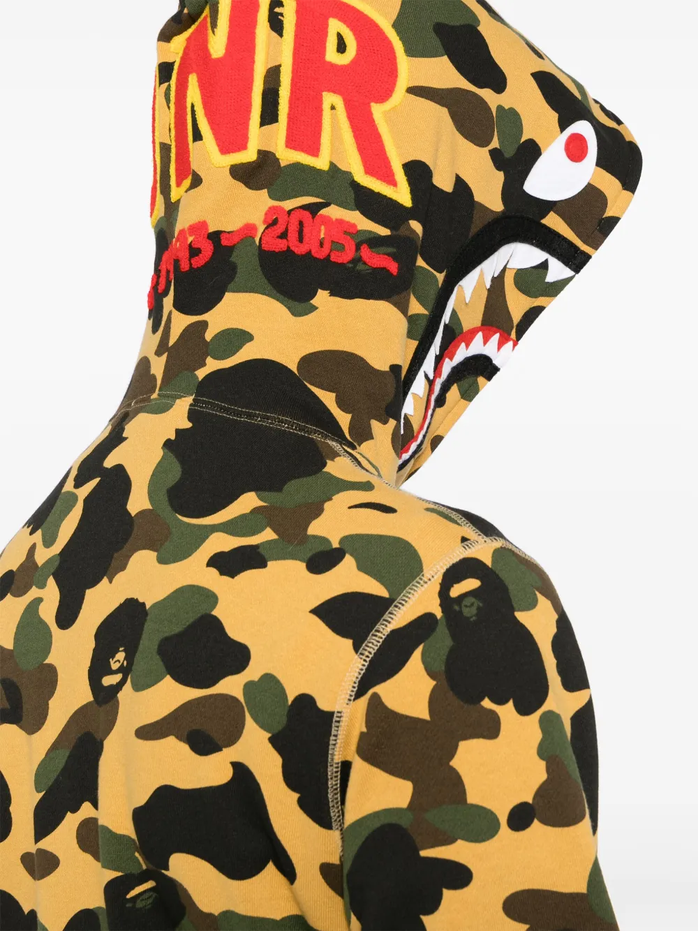 A BATHING APE Katoenen hoodie met logoprint Geel