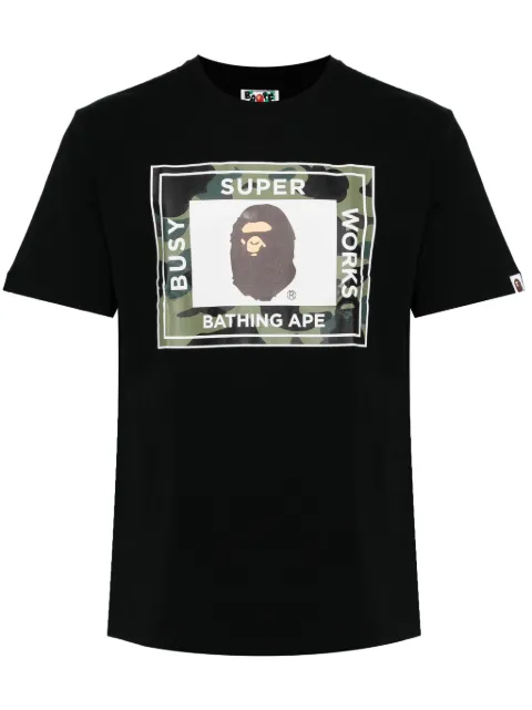 A BATHING APE® logo-printed cotton T-shirt