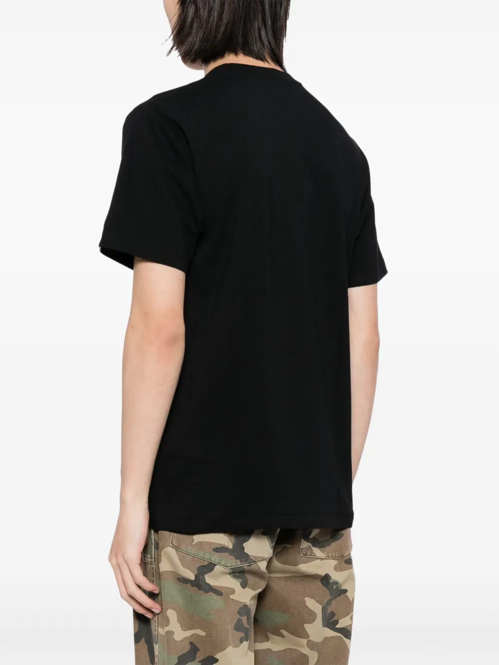 A BATHING APE Katoenen T-shirt met logoprint Zwart