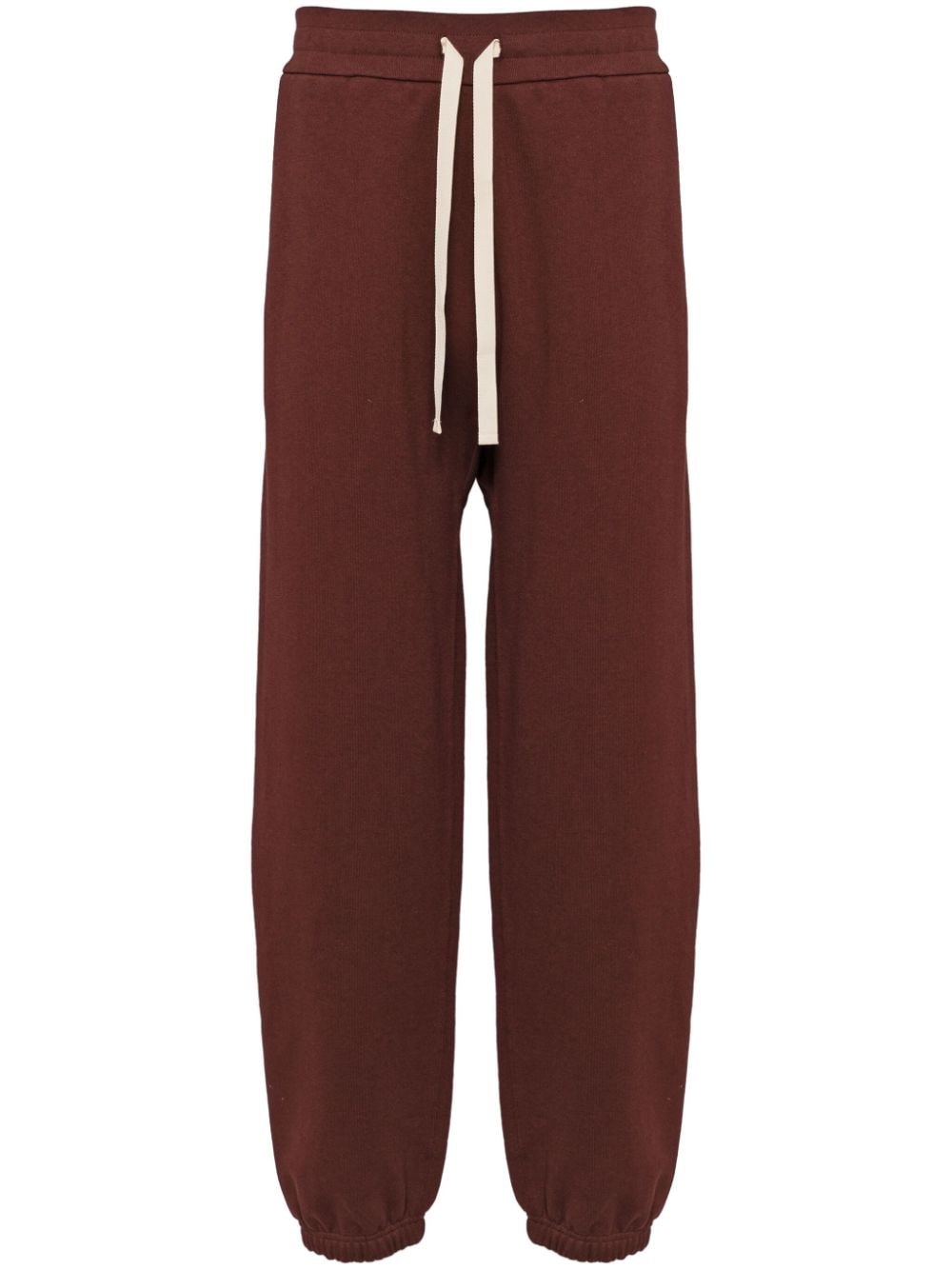 Shop Jil Sander + Tapered Sweatpants In Brown