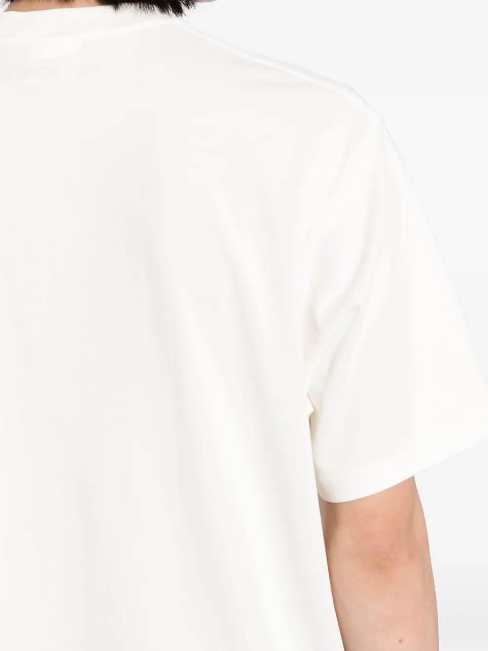 A BATHING APE Katoenen T-shirt met logo-applicatie Wit
