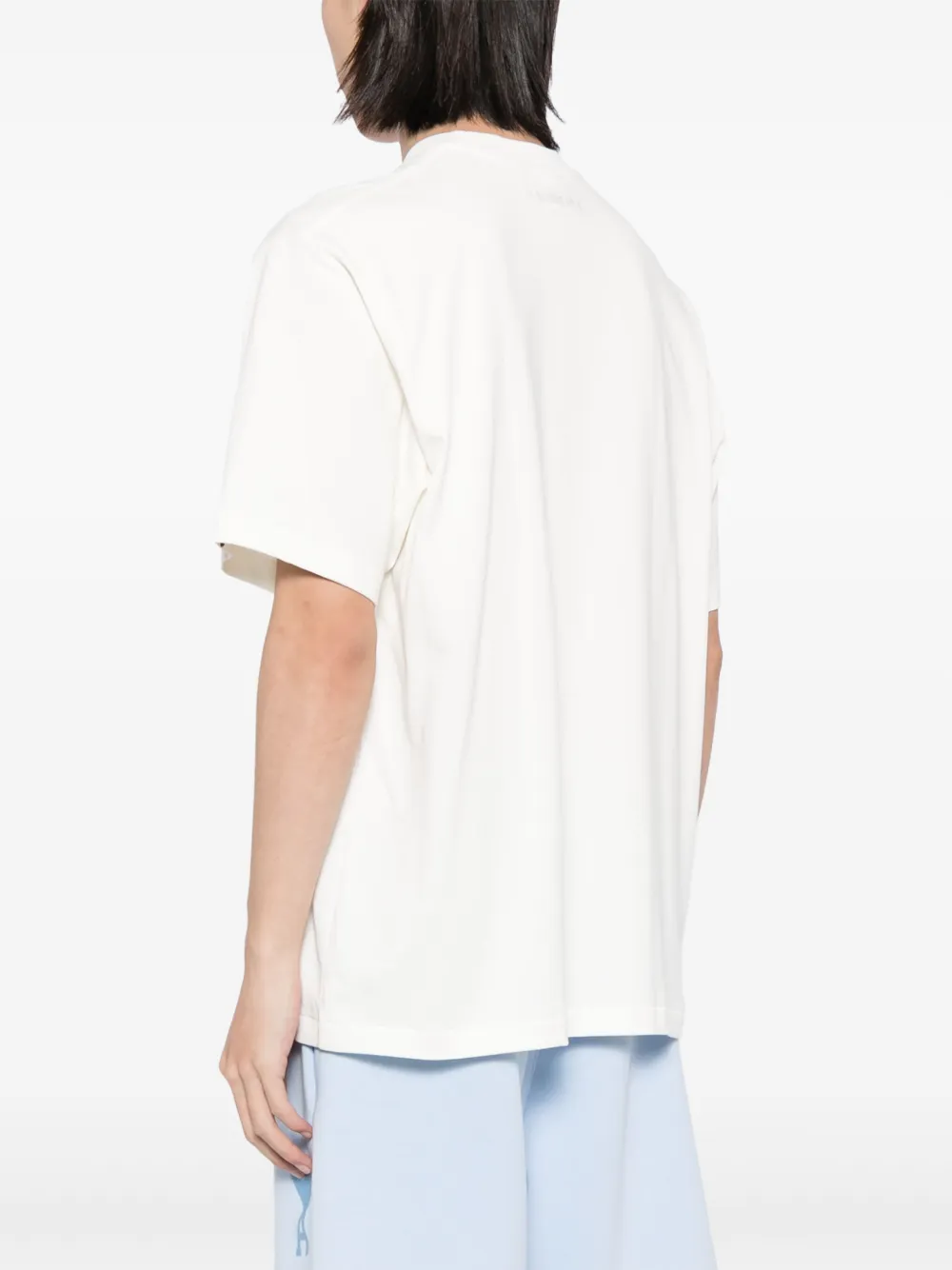 A BATHING APE Katoenen T-shirt met logo-applicatie Wit