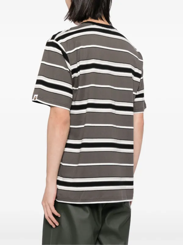 A BATHING APE® ストライプ Tシャツ | ブラック | FARFETCH JP