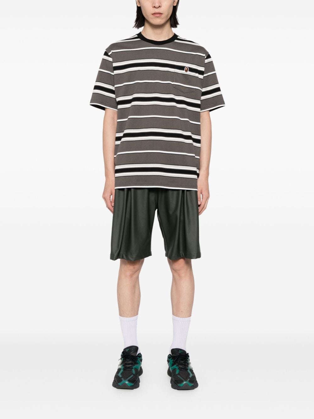 Shop A Bathing Ape Stripe T-shirt In Black