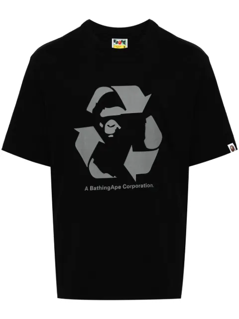 A BATHING APE® playera con logo estampado