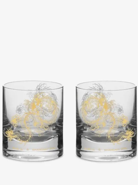 Shanghai Tang set de dos vasos de whisky Dragon