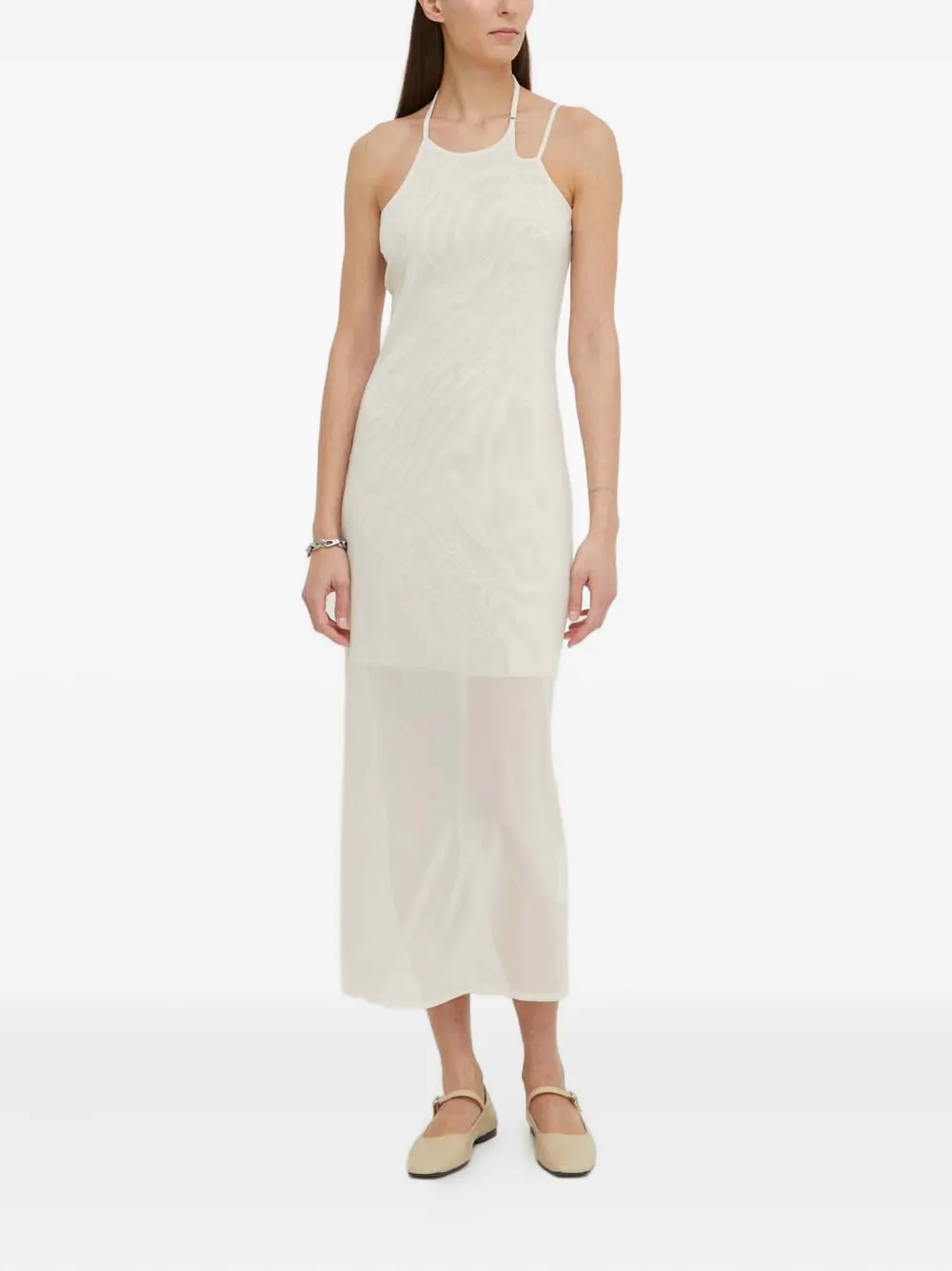 Won Hundred robe sans manches à coupe mi-longue | tons neutres | Image 1