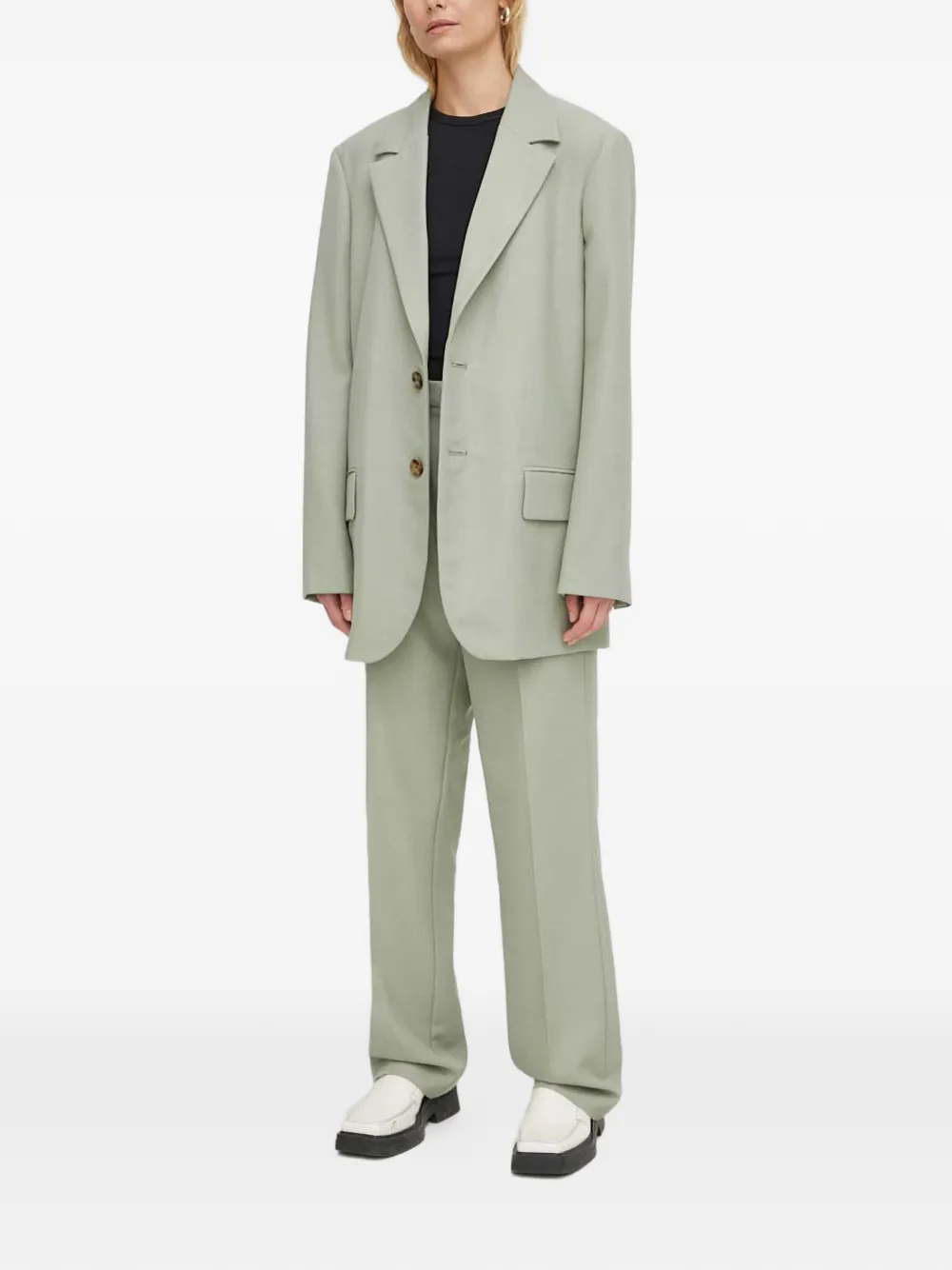  Won Hundred Buttoned Pocket Blazer - Green 