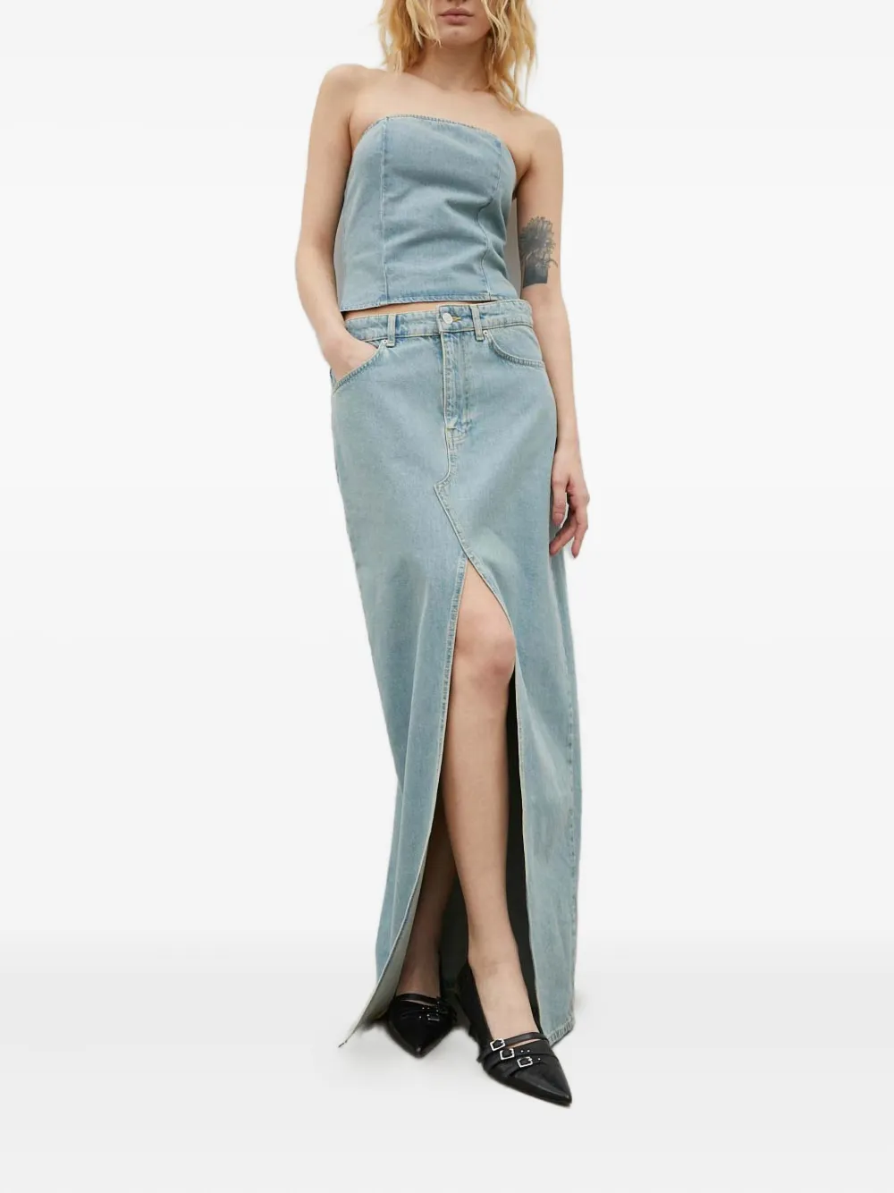 Won Hundred belt-loop maxi skirt - Blauw