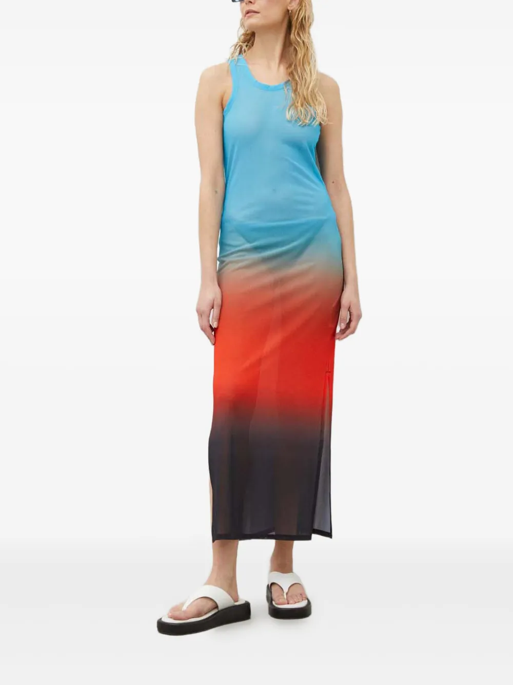 Won Hundred robe à design sans manches | bleu | Image 1