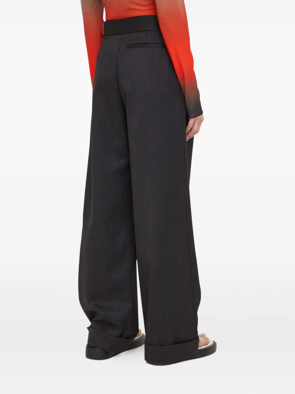 Won Hundred Geplooide broek Zwart