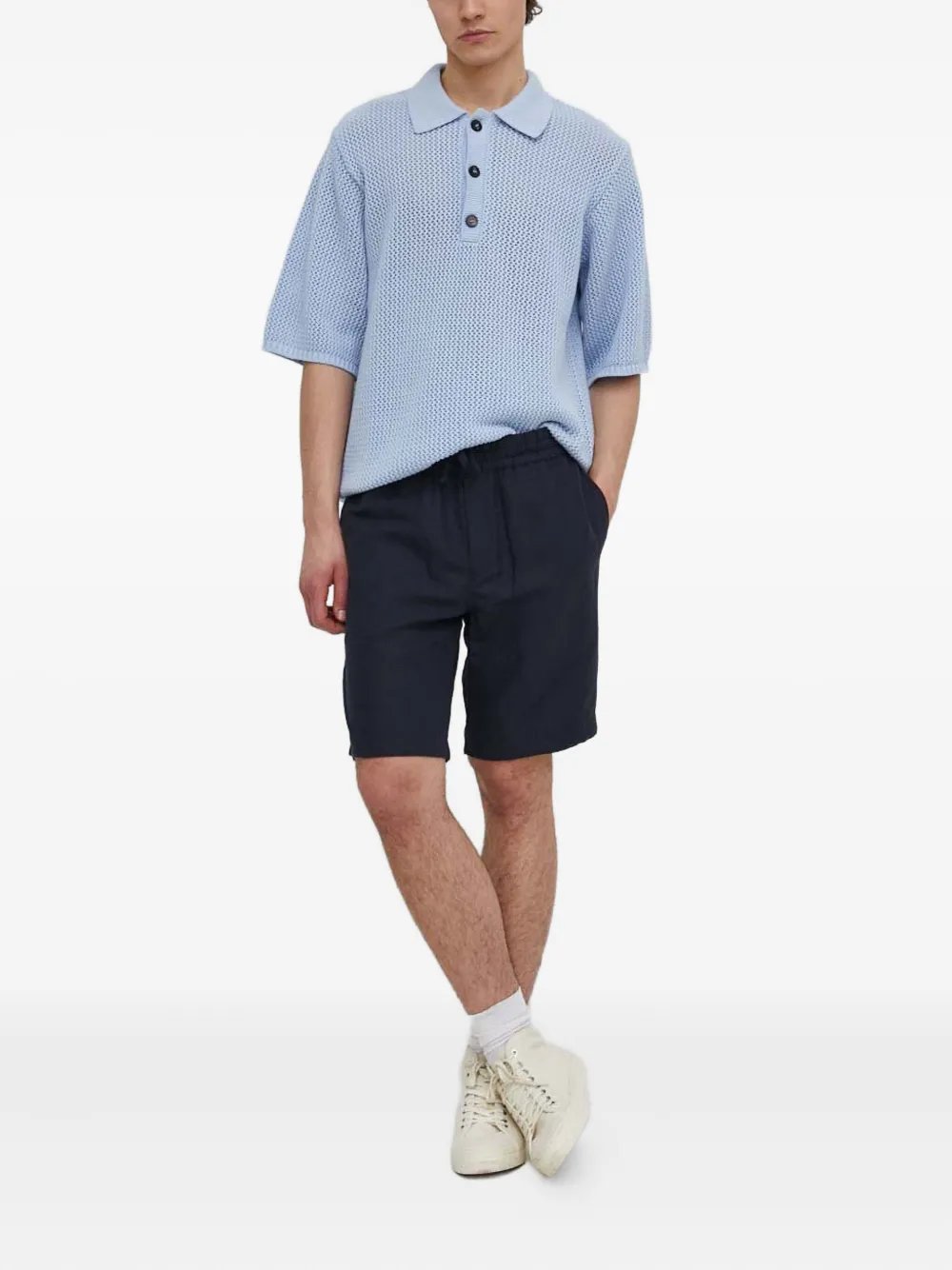 Won Hundred buttoned polo shirts - Blauw