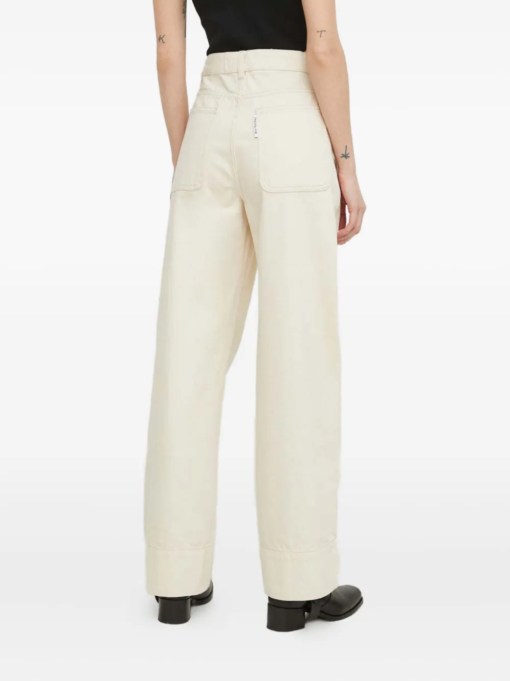 Won Hundred Broek met knoopsluiting Wit