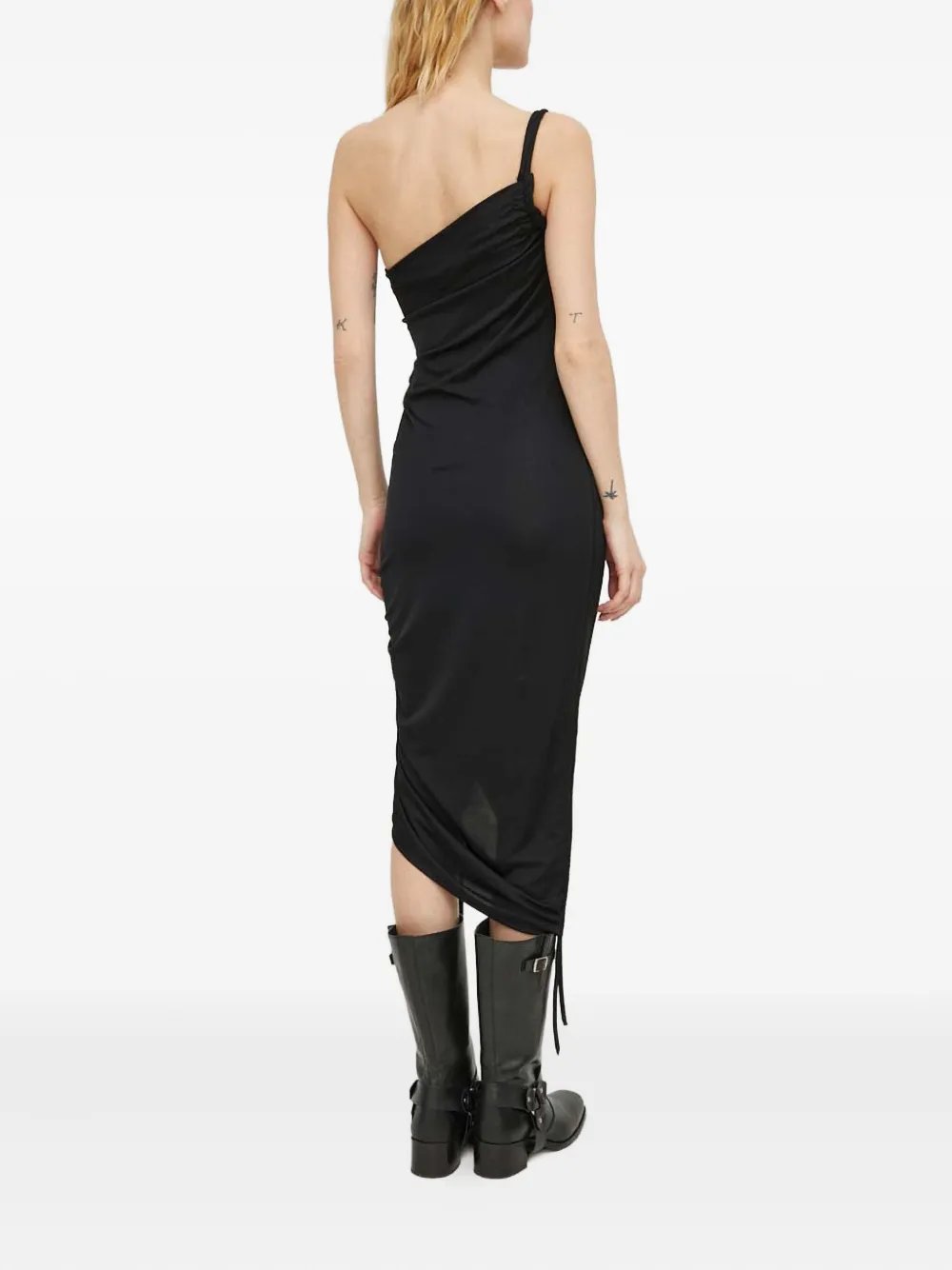 Won Hundred one-shoulder midi dress - Zwart
