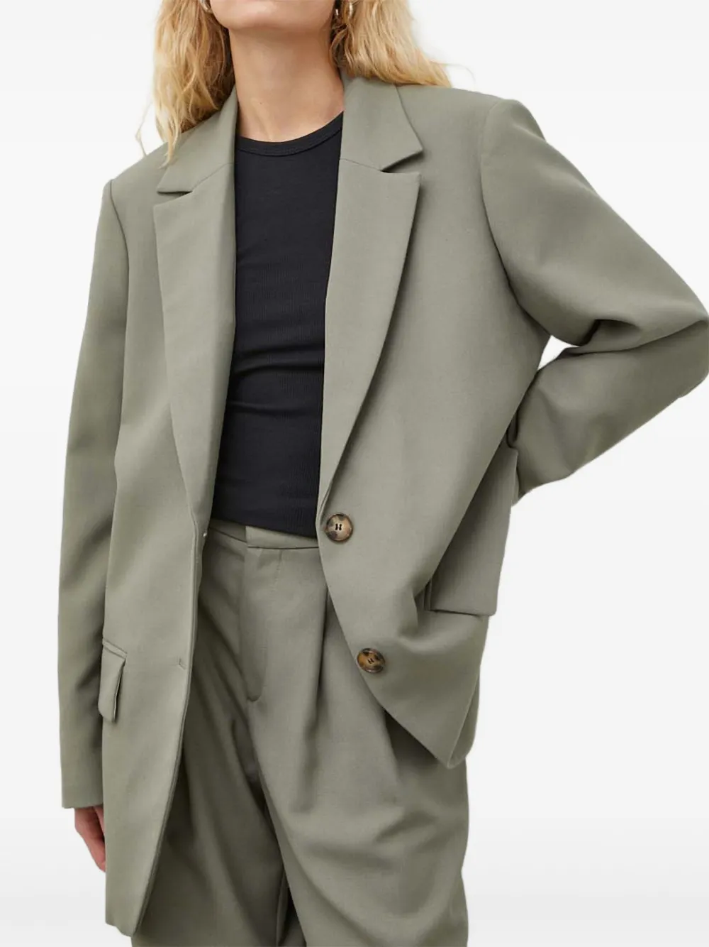Won Hundred Blazer met knoopsluiting Groen