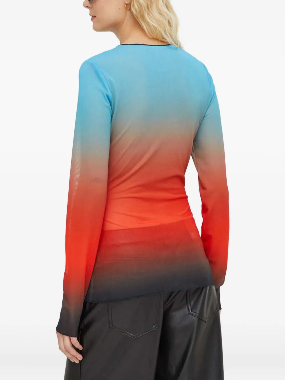  Won Hundred Long-sleeved Top - Blue 