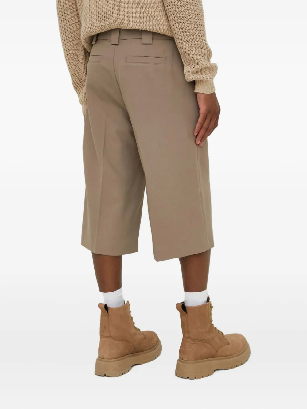 Won Hundred Shorts met riemlussen Beige