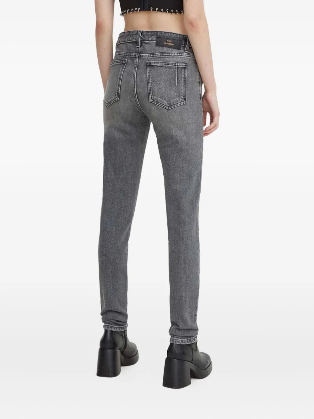  Won Hundred Pantaloni Con Applicazione Logo - Grigio 