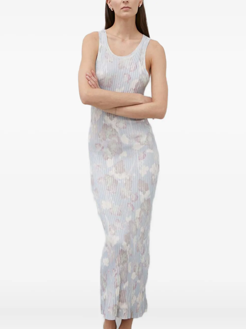 Won Hundred robe longue à fleurs | bleu | Image 1