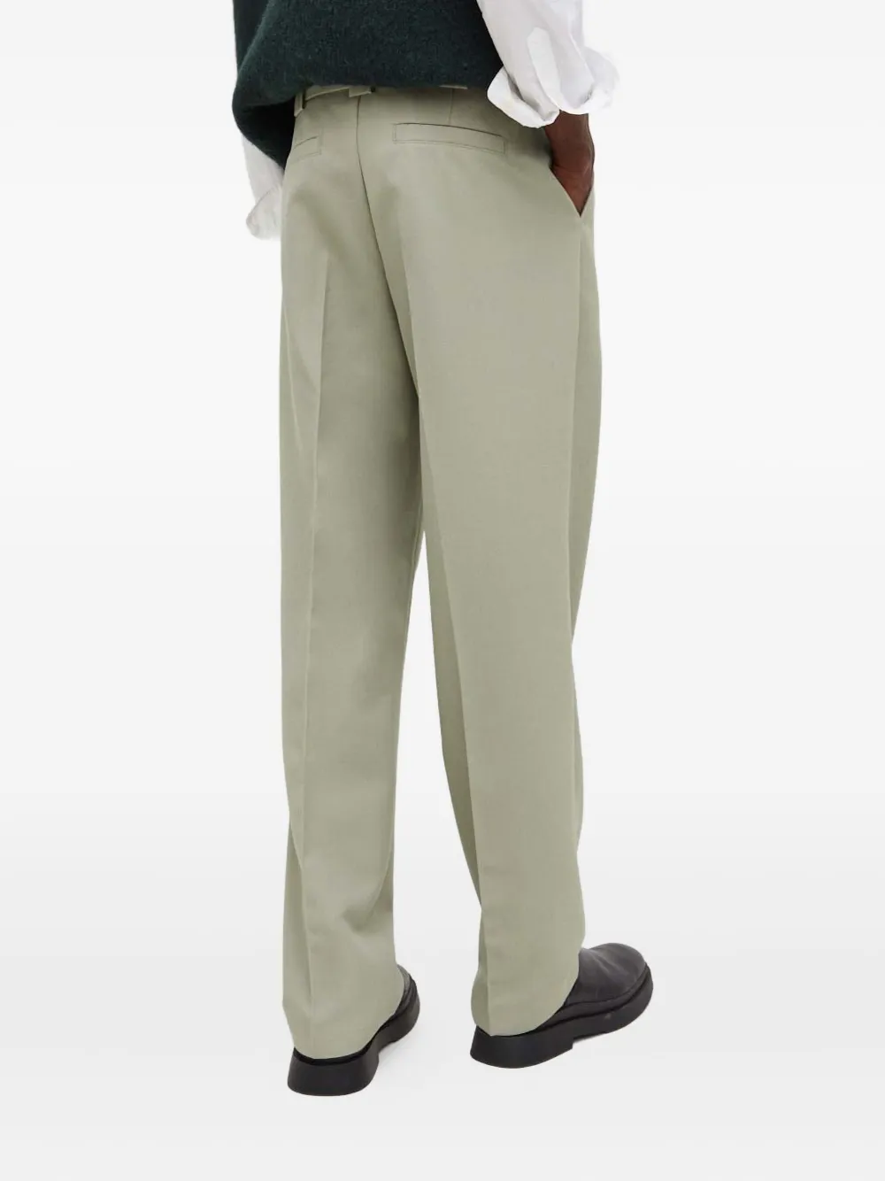 Won Hundred Broek met riemlussen Groen