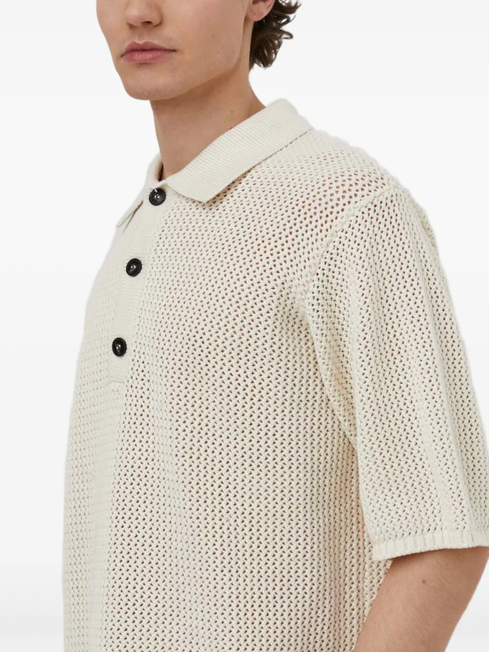 Won Hundred Poloshirt met knoopsluiting Wit