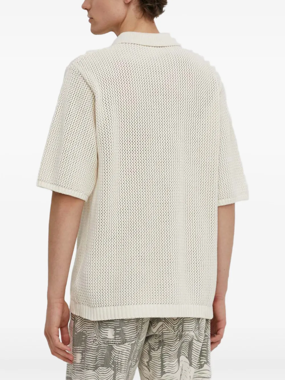 Won Hundred Poloshirt met knoopsluiting Wit