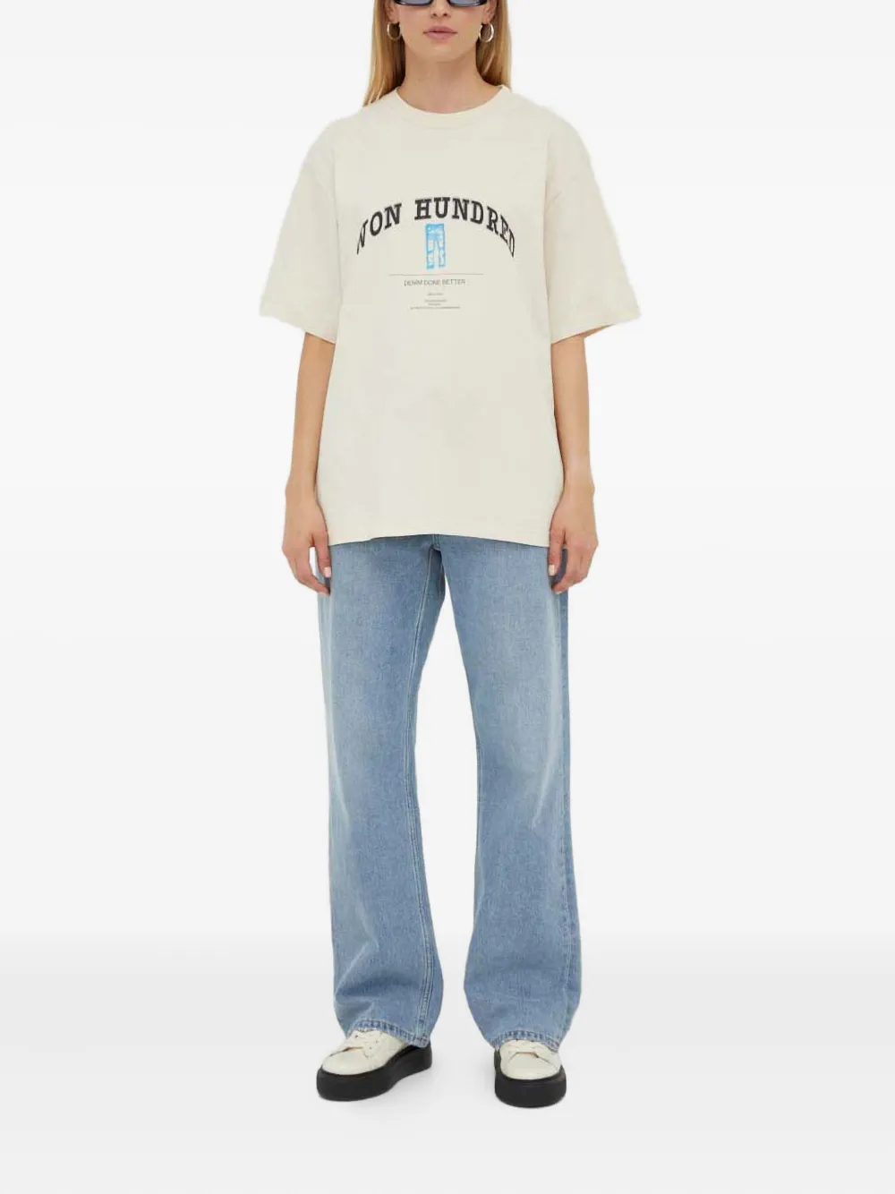 Won Hundred distressed-detail trousers - Blauw