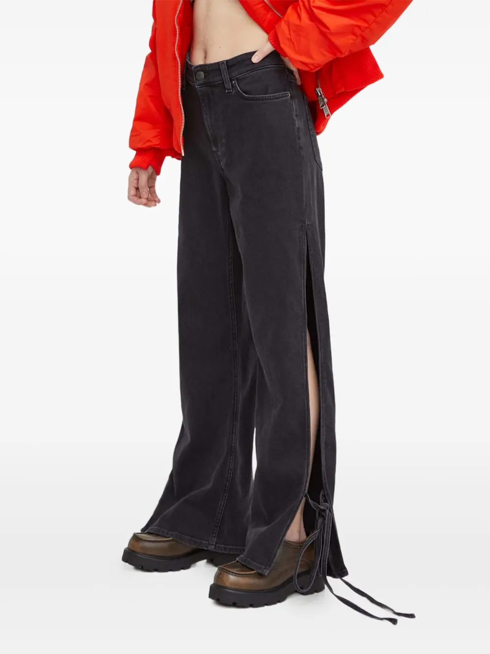 Won Hundred Broek met gespleten strik Grijs